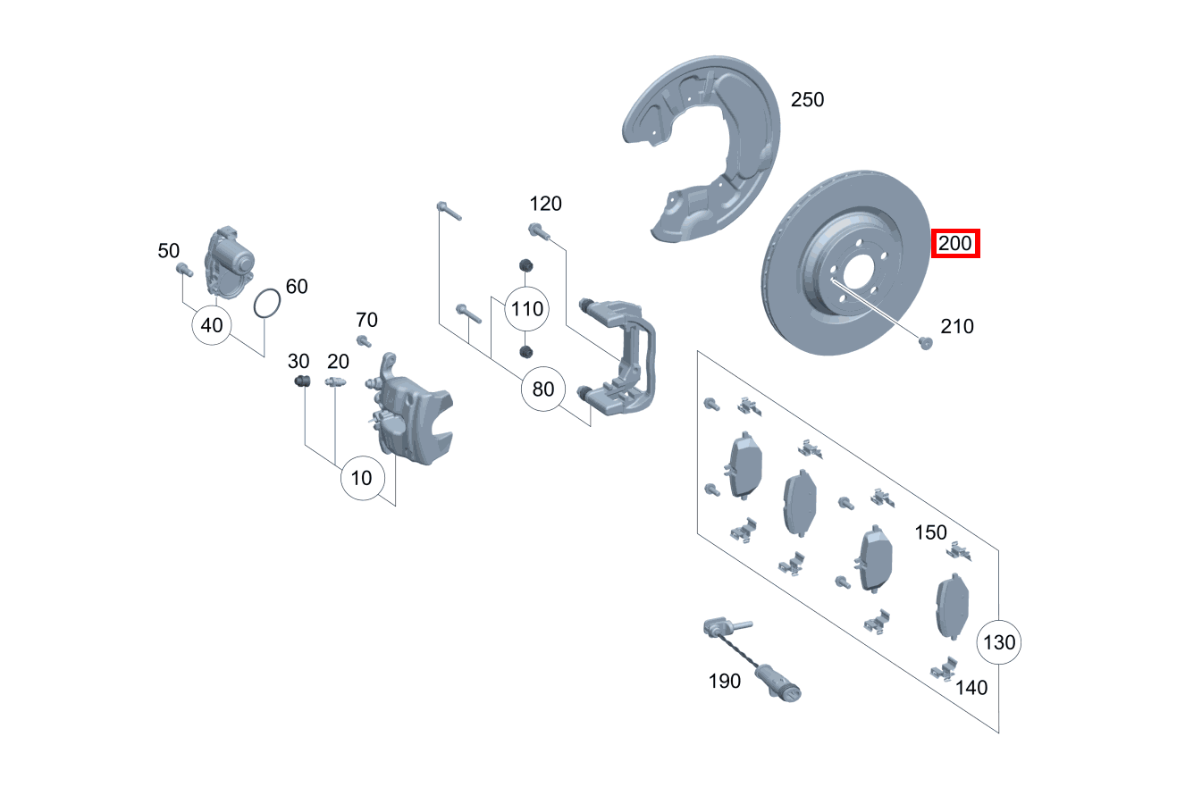 Bremsscheibe belüftet Rechts GLE 450 4MATIC 167 Bremsscheibe belüftet Rechts GLE 450 4MATIC 167