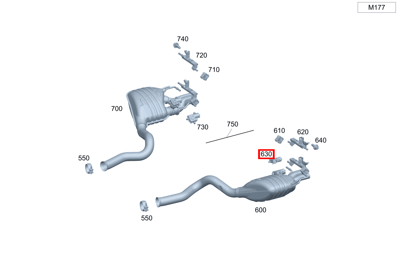 Aktuator An Abgasleitung hinten rechts Mercedes-AMG C 63 S Cabriolet 205 Aktuator An Abgasleitung hinten rechts Mercedes-AMG C 63 S Cabriolet 205