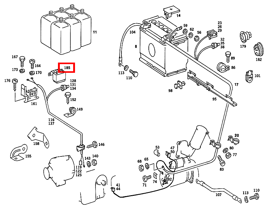 Relais BATTERIE TRENNRELAIS 190 (105 PS) 201 Relais BATTERIE TRENNRELAIS 190 (105 PS) 201