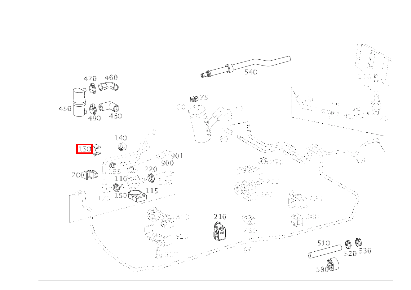 SPANNBACKENSCHELLE REGENERIERLEITUNG AN KLIMALEITUNG; 14 MM SL63 AMG Roadster 230 SPANNBACKENSCHELLE REGENERIERLEITUNG AN KLIMALEITUNG; 14 MM SL63 AMG Roadster 230