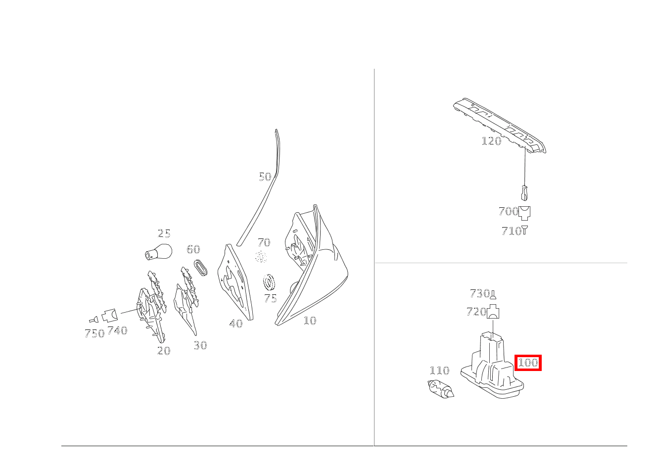 Kennzeichenleuchte An Heckdeckel CLS 55 AMG 219