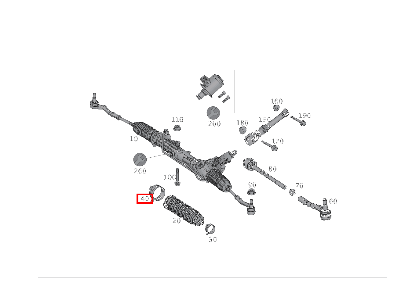 EINOHRKLEMME INNEN; 68 MM SLK55 AMG 172