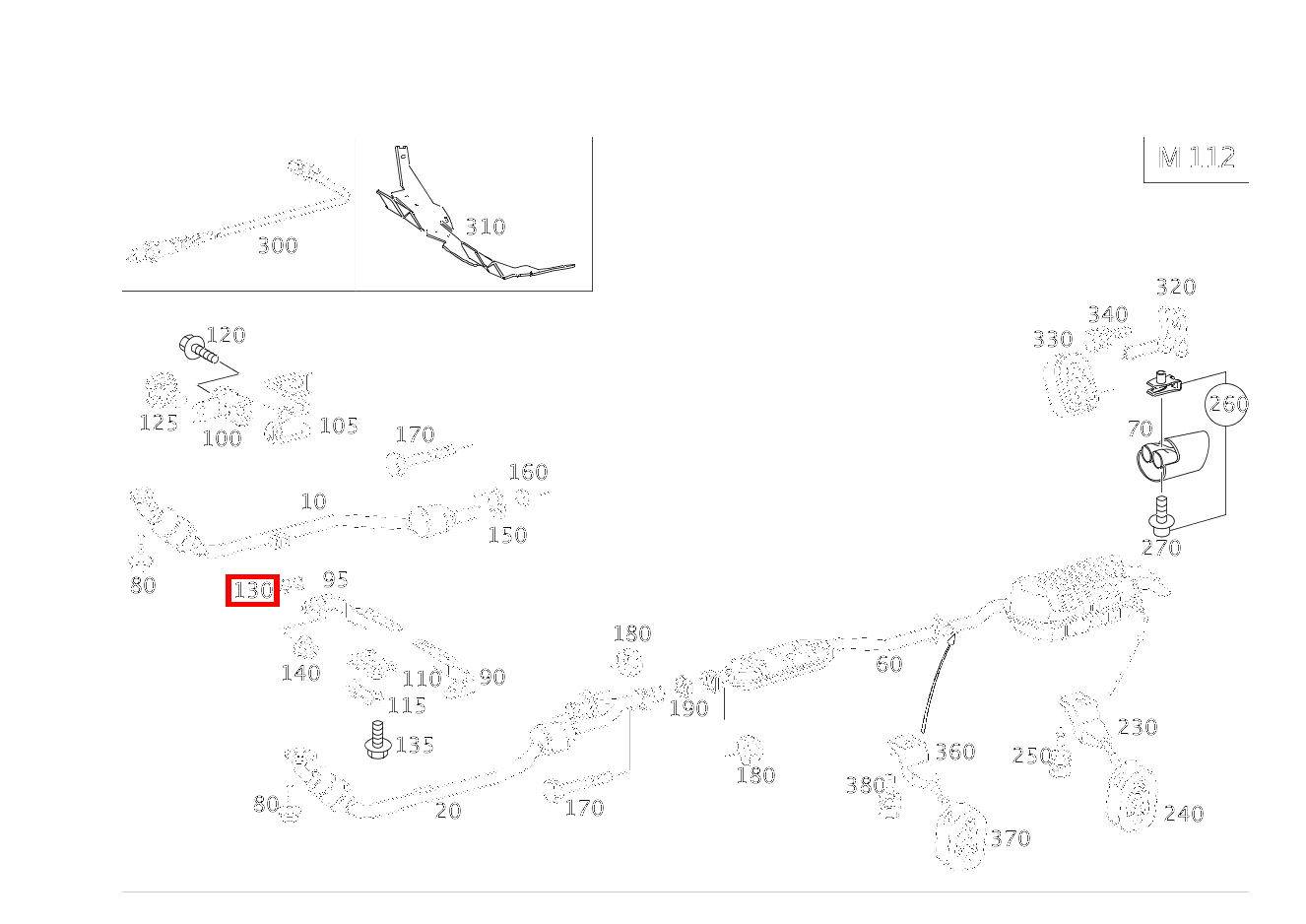 Platte HALTER AN AUSPUFFROHR VORN C 320 Sportcoupé 203 Platte HALTER AN AUSPUFFROHR VORN C 320 Sportcoupé 203