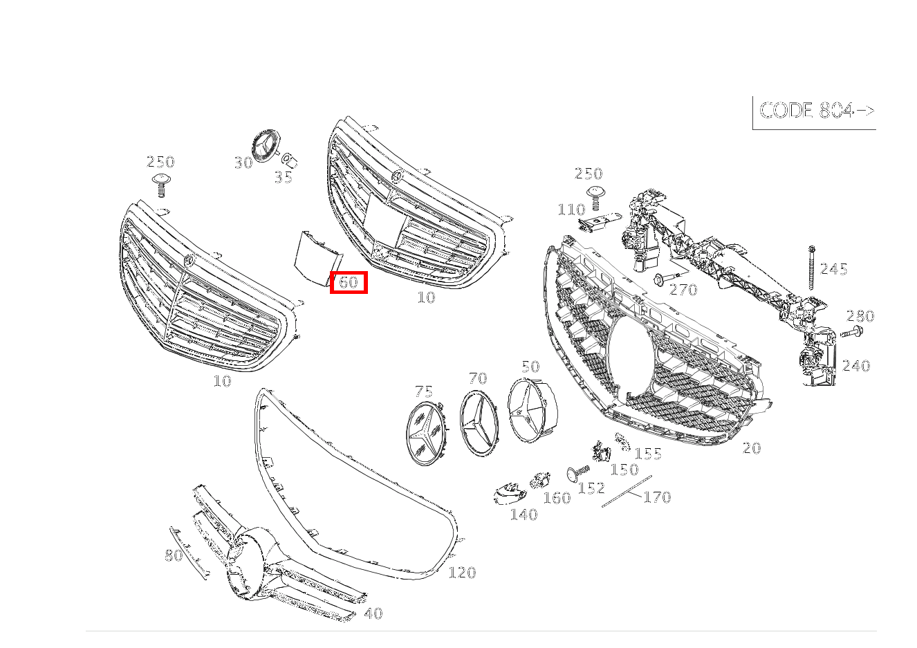 ABDECKUNG RADARSENSOR E350 CDI 4M 212 ABDECKUNG RADARSENSOR E350 CDI 4M 212