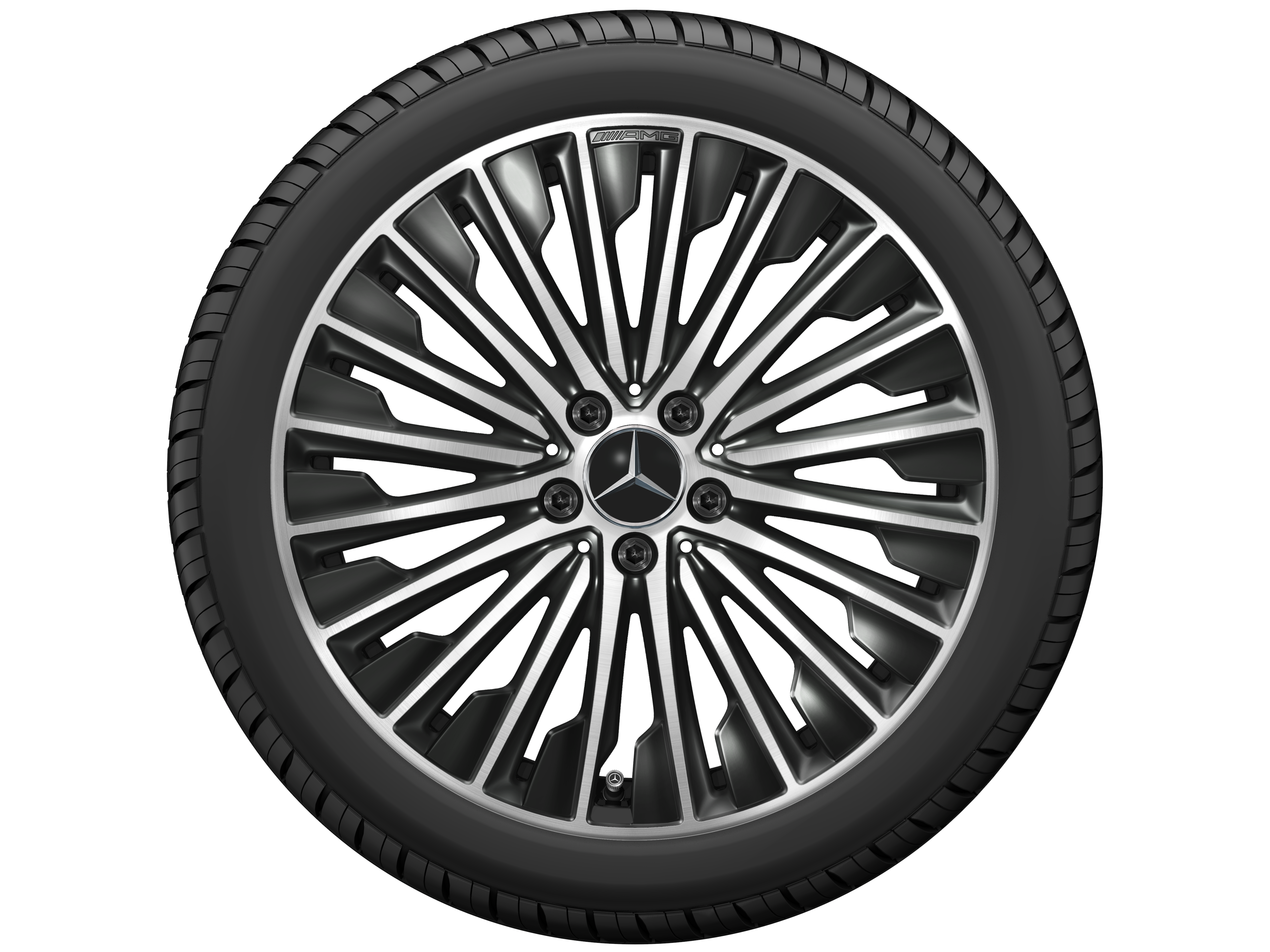 AMG Vielspeichen-Rad, 19 Zoll, glanzgedreht 9 J x 19 ET 60,6, schwarz, glanzgedreht