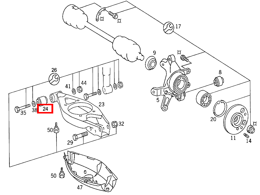 Gummilager 300TDT/E300DTDT 4M 124