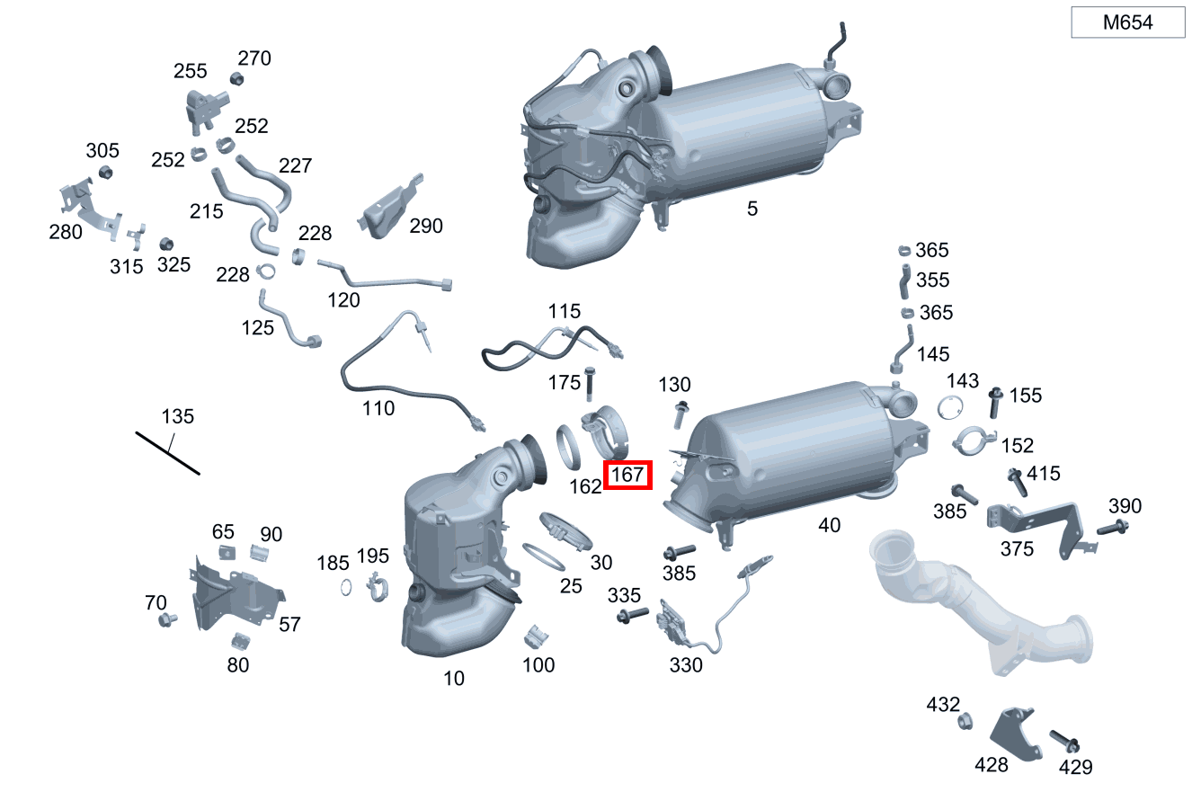 Rohrschelle Abgasanlage Katalysator an Turbolader C 220 d T-Modell 247 Rohrschelle Abgasanlage Katalysator an Turbolader C 220 d T-Modell 247