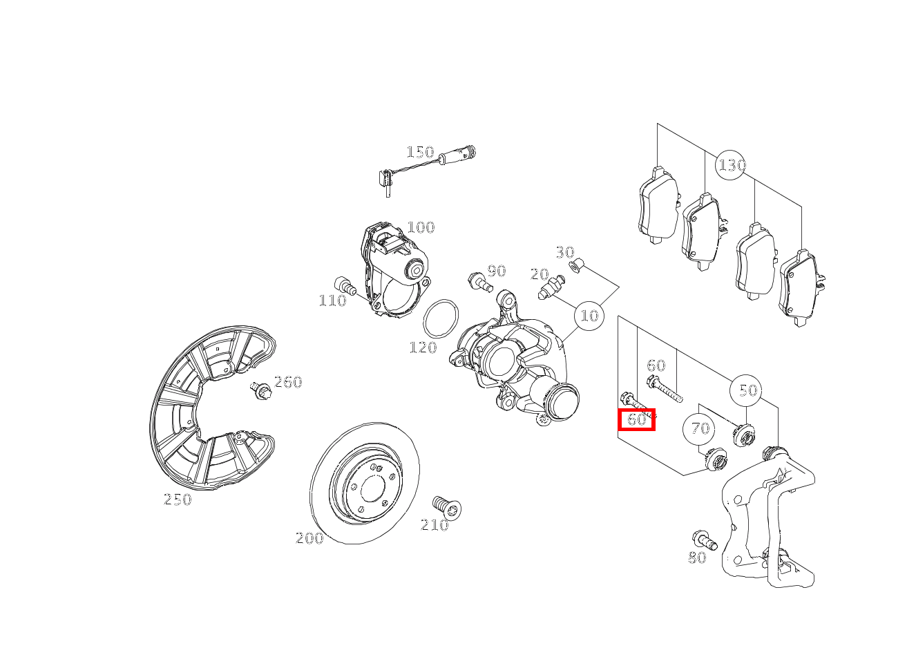 Führungshülse Bremssattel an Bremsträger SLK55 AMG 172 Führungshülse Bremssattel an Bremsträger SLK55 AMG 172