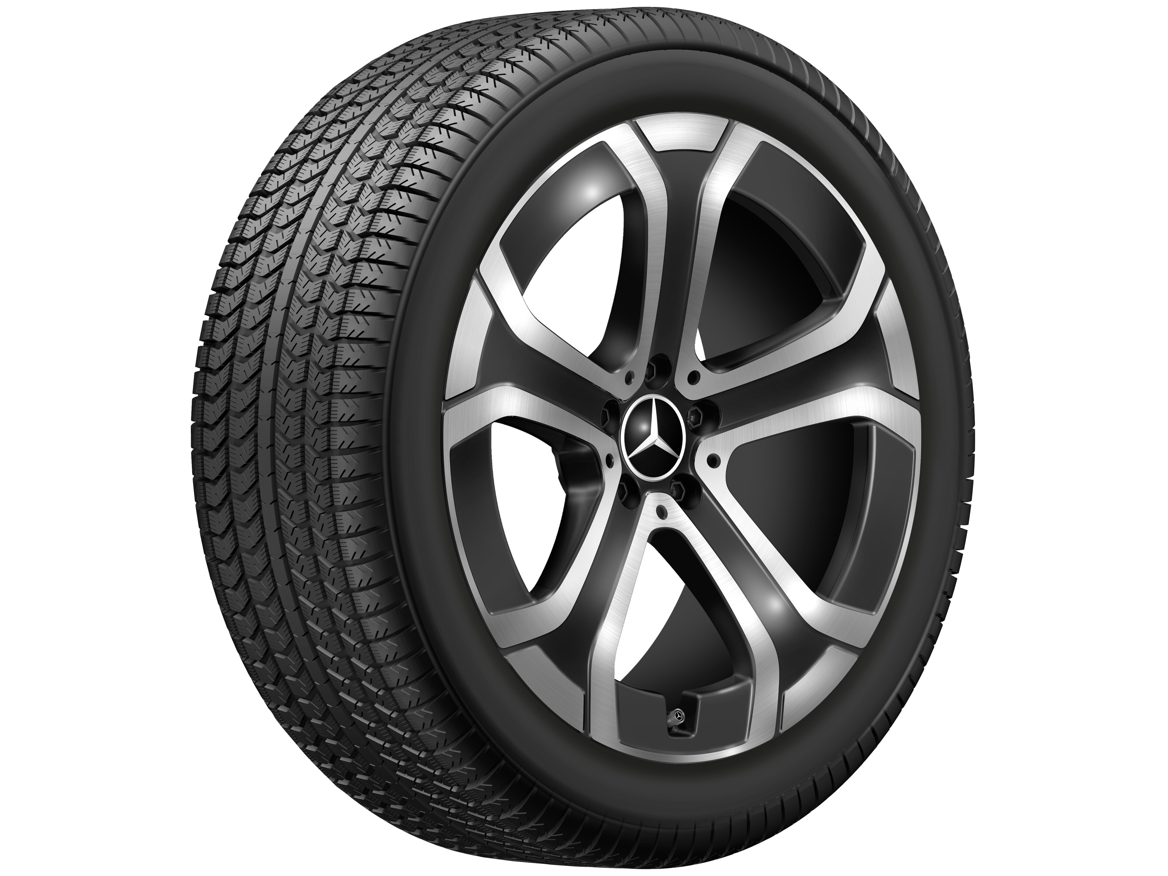 5-Speichen-Rad, 20 Zoll 8,5 J x 20 ET 34,5, schwarz, glanzgedreht