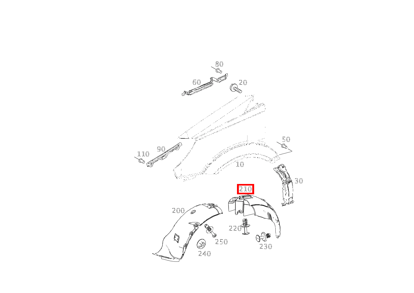 Verkleidung Radhaus Rechts hinten 906 Verkleidung Radhaus Rechts hinten 906