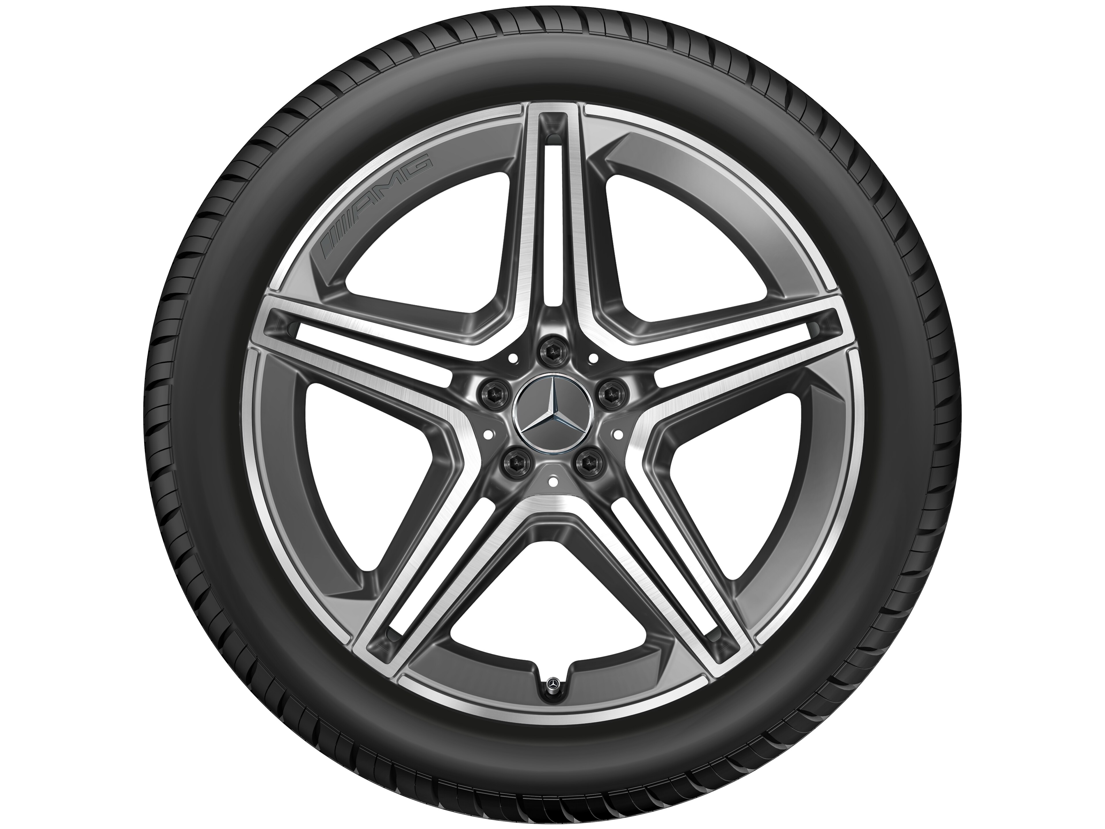 Mercedes-Benz - AMG 5-Doppelspeichen-Rad, 21 Zoll, 10 J x 21 ET 44, tantalgrau