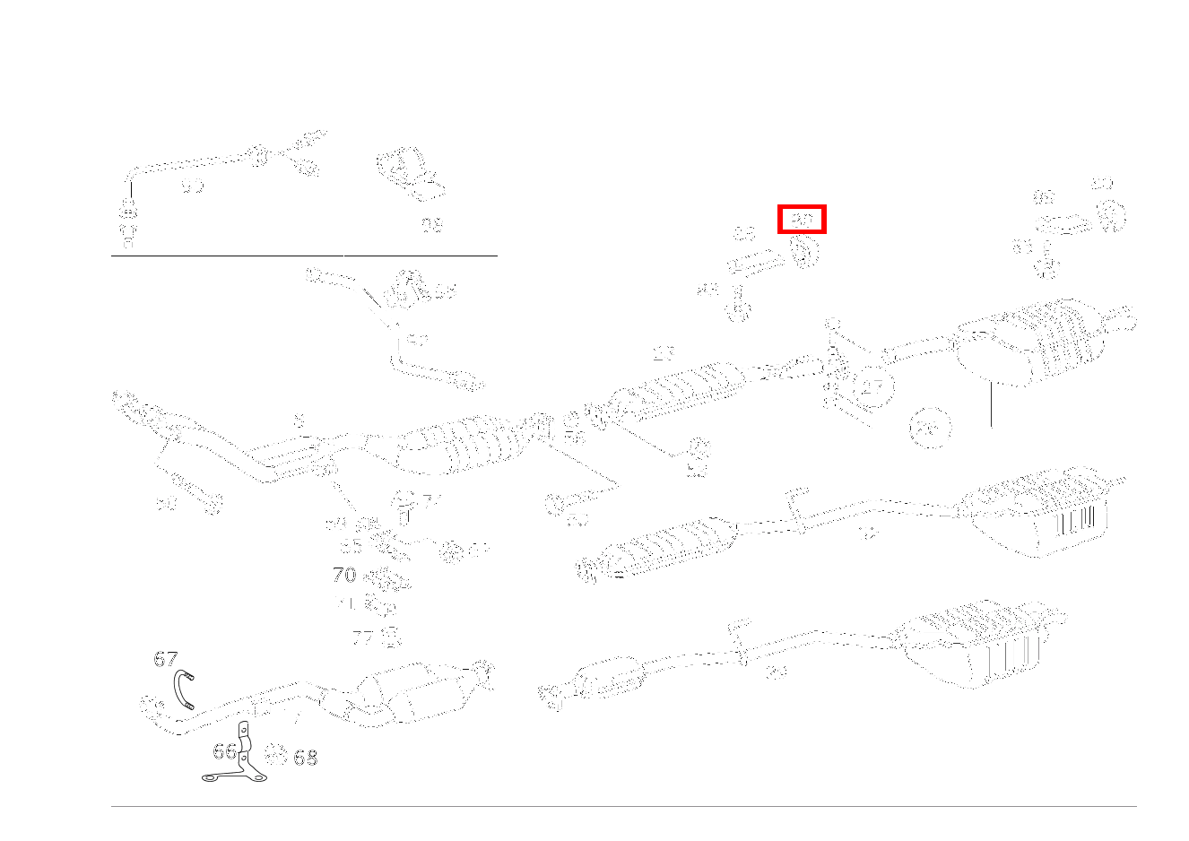 Aufhängering AUFHAENGUNG NACHSCHALLDAEMPFER LINKS C 230 220