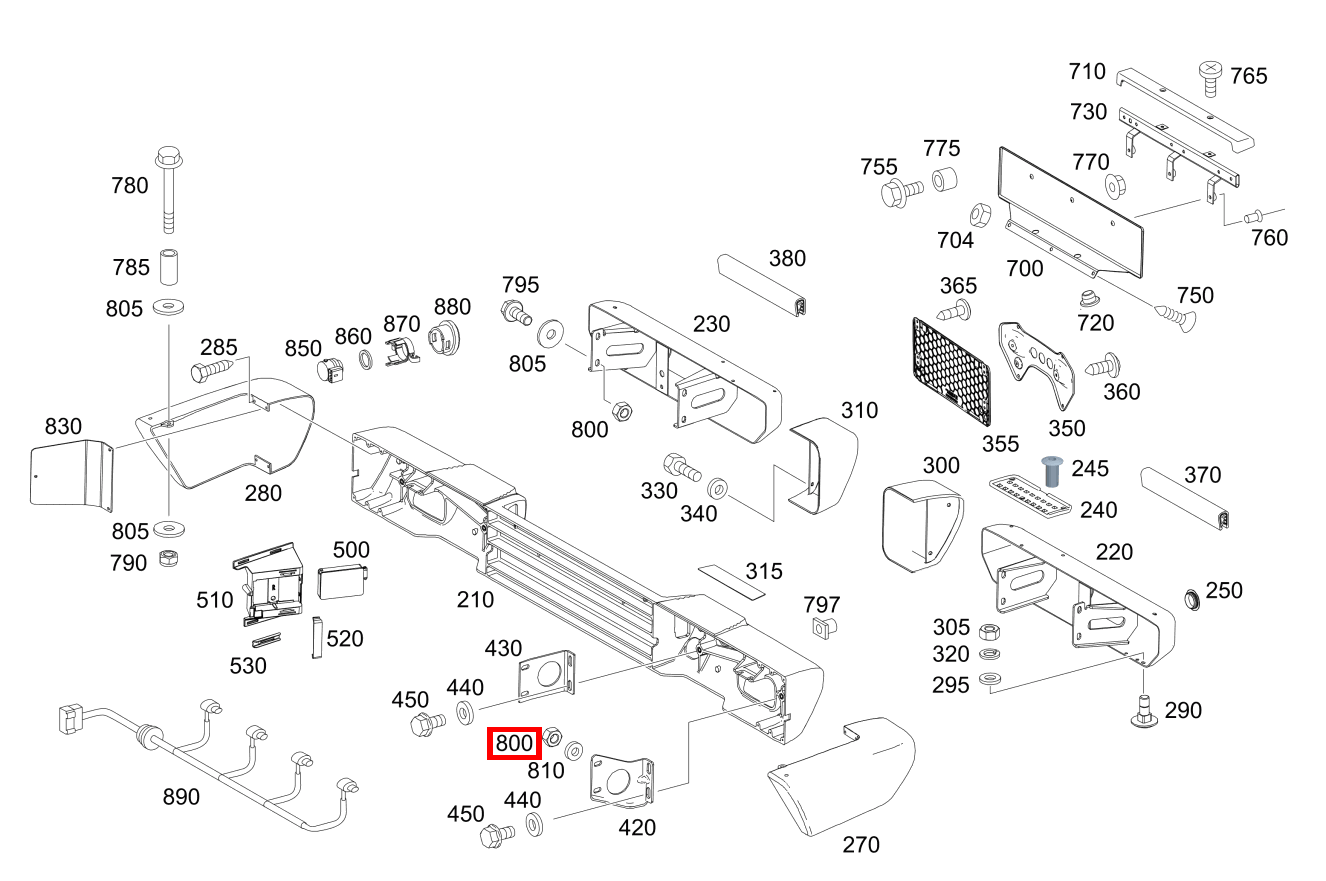 Mutter Befestigung an Aufbau; M10 G 350 d Professional Limited Edition 463 Mutter Befestigung an Aufbau; M10 G 350 d Professional Limited Edition 463