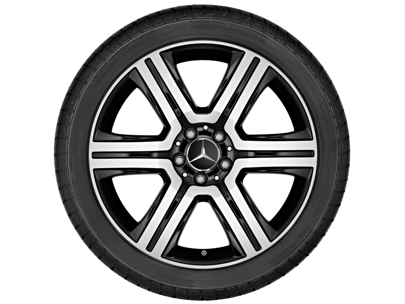 Original Mercedes-Benz 19 Zoll 6-Speichen-Rad schwarz glanzgedreht 