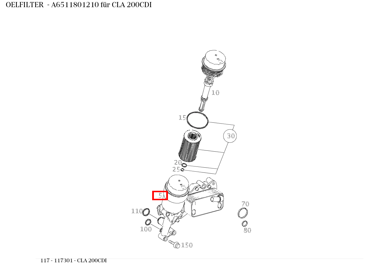 Ölfilter CLA 200CDI 117 Ölfilter CLA 200CDI 117