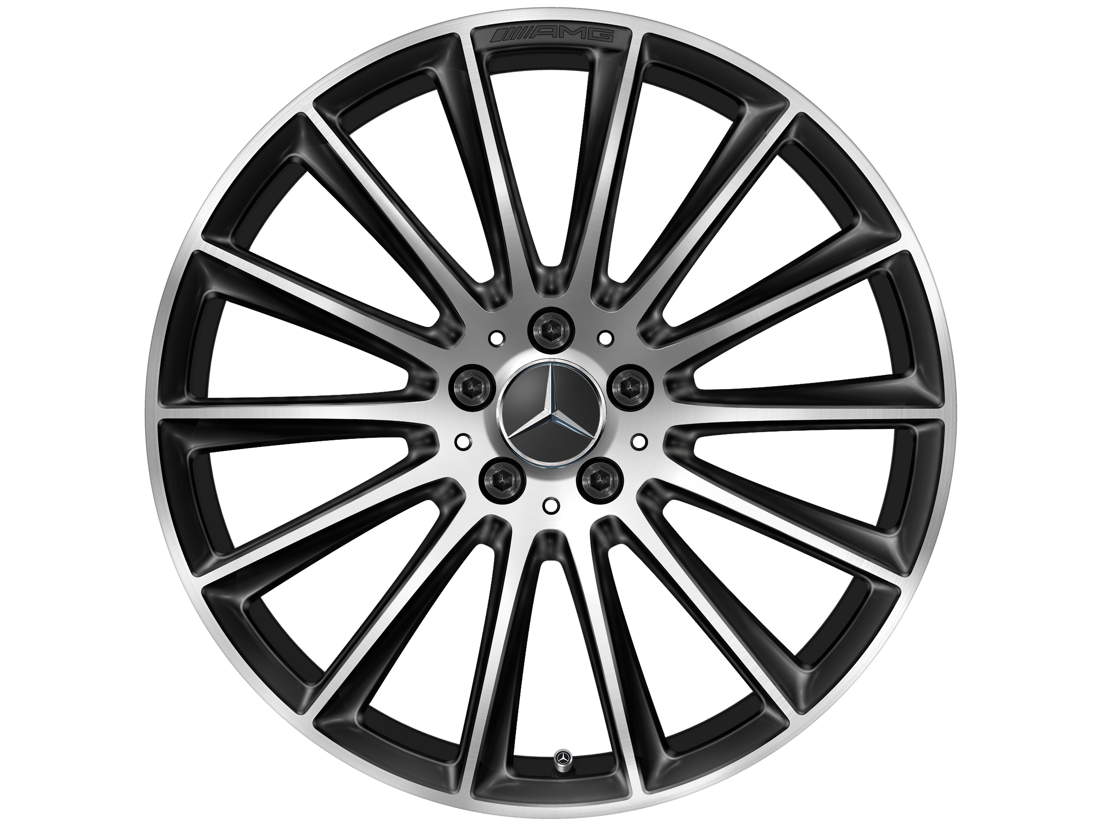 AMG Vielspeichen-Rad, 50,8 cm (20 Zoll) 9 J x 20 ET 34, schwarz, glanzgedreht