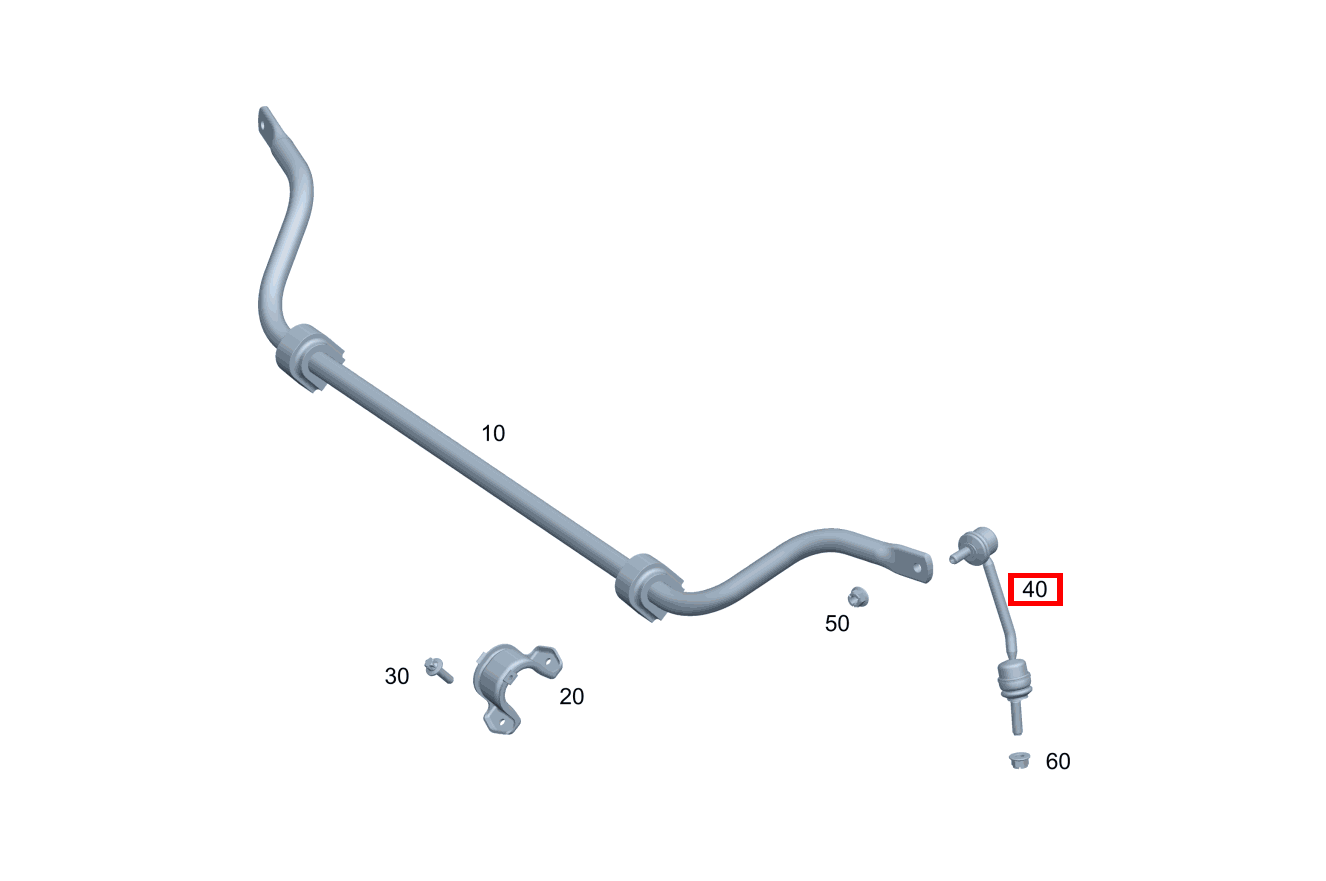 Drehstabgestänge RECHTS Mercedes-AMG GT Roadster 190