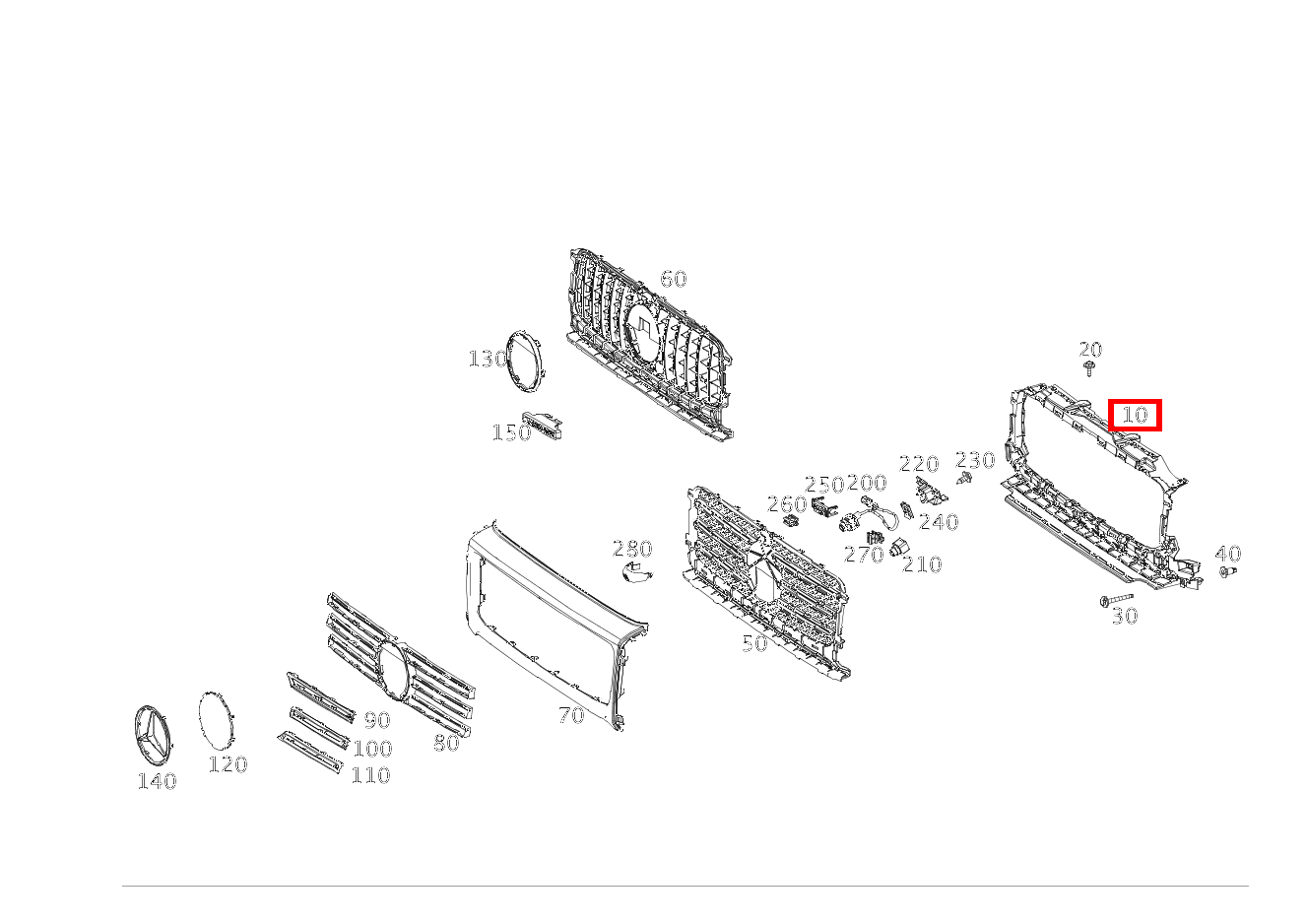 Rahmen Kühlermaske Mercedes-AMG G 63 463 Rahmen Kühlermaske Mercedes-AMG G 63 463