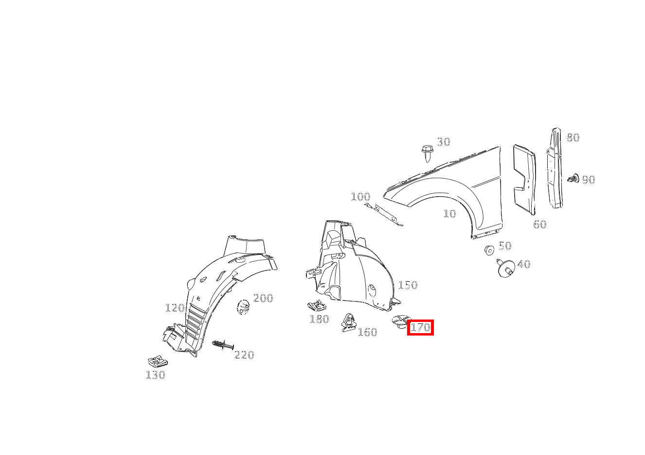 KUNSTSTOFFMUTTER Abdeckung an Unterbodenverkleidung, rechts C 180 KOMPRESSOR T-Modell BlueEFFICIENCY 240 KUNSTSTOFFMUTTER Abdeckung an Unterbodenverkleidung, rechts C 180 KOMPRESSOR T-Modell BlueEFFICIENCY 240