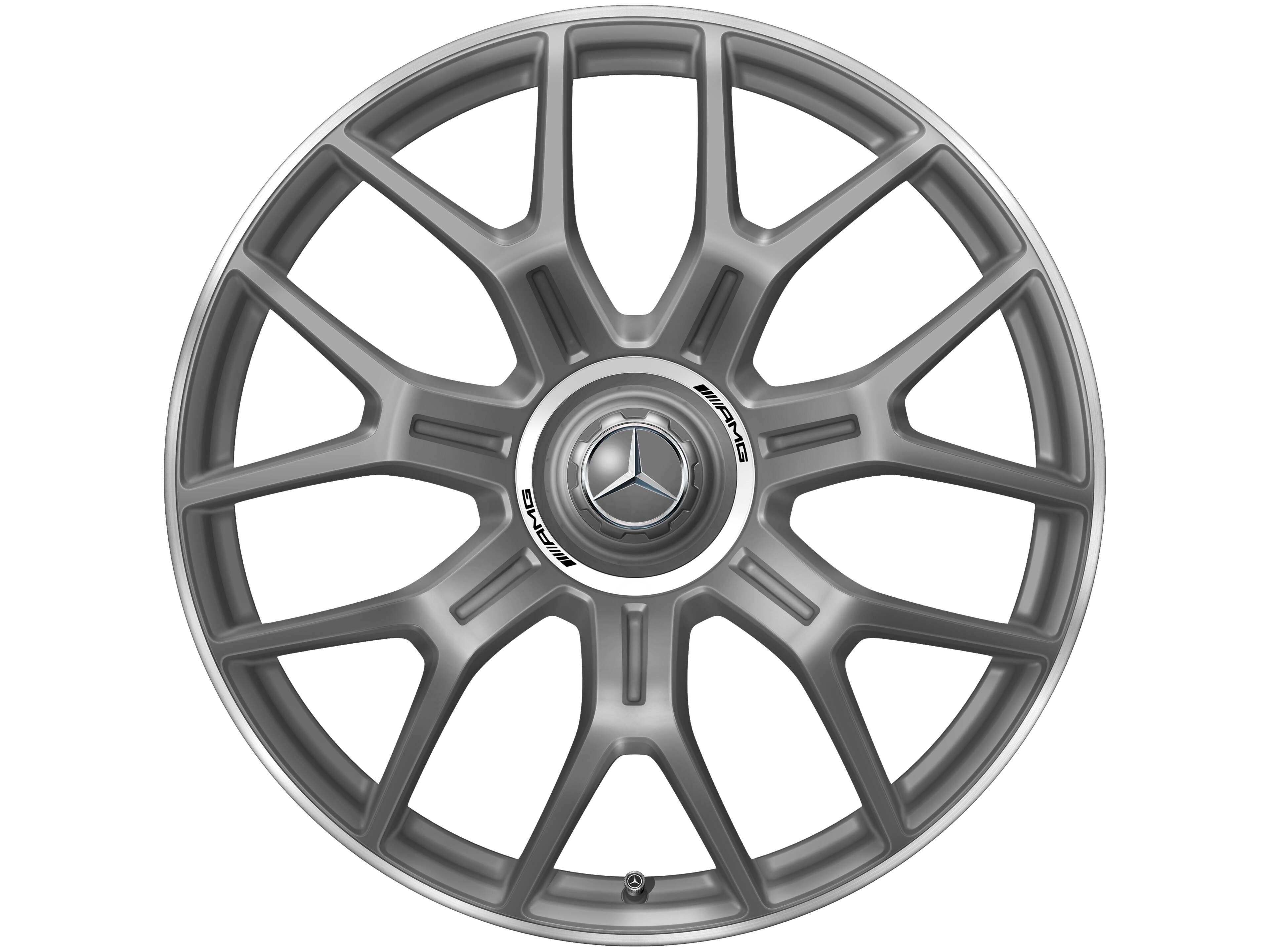 Mercedes-Benz - AMG Schmiederad Kreuzspeichen-Design, 21 Zoll, 10 J x 21 ET 24, titangrau matt