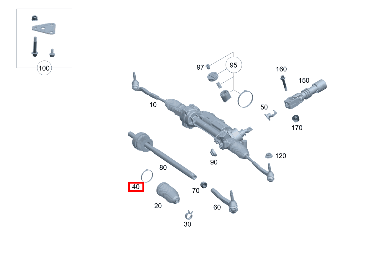 EINOHRKLEMME Innen links und rechts E 200 T-Modell 213 EINOHRKLEMME Innen links und rechts E 200 T-Modell 213