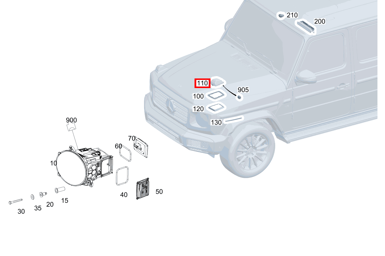 Blinkleuchte Blinkleuchte rechts G 500 463 Blinkleuchte Blinkleuchte rechts G 500 463