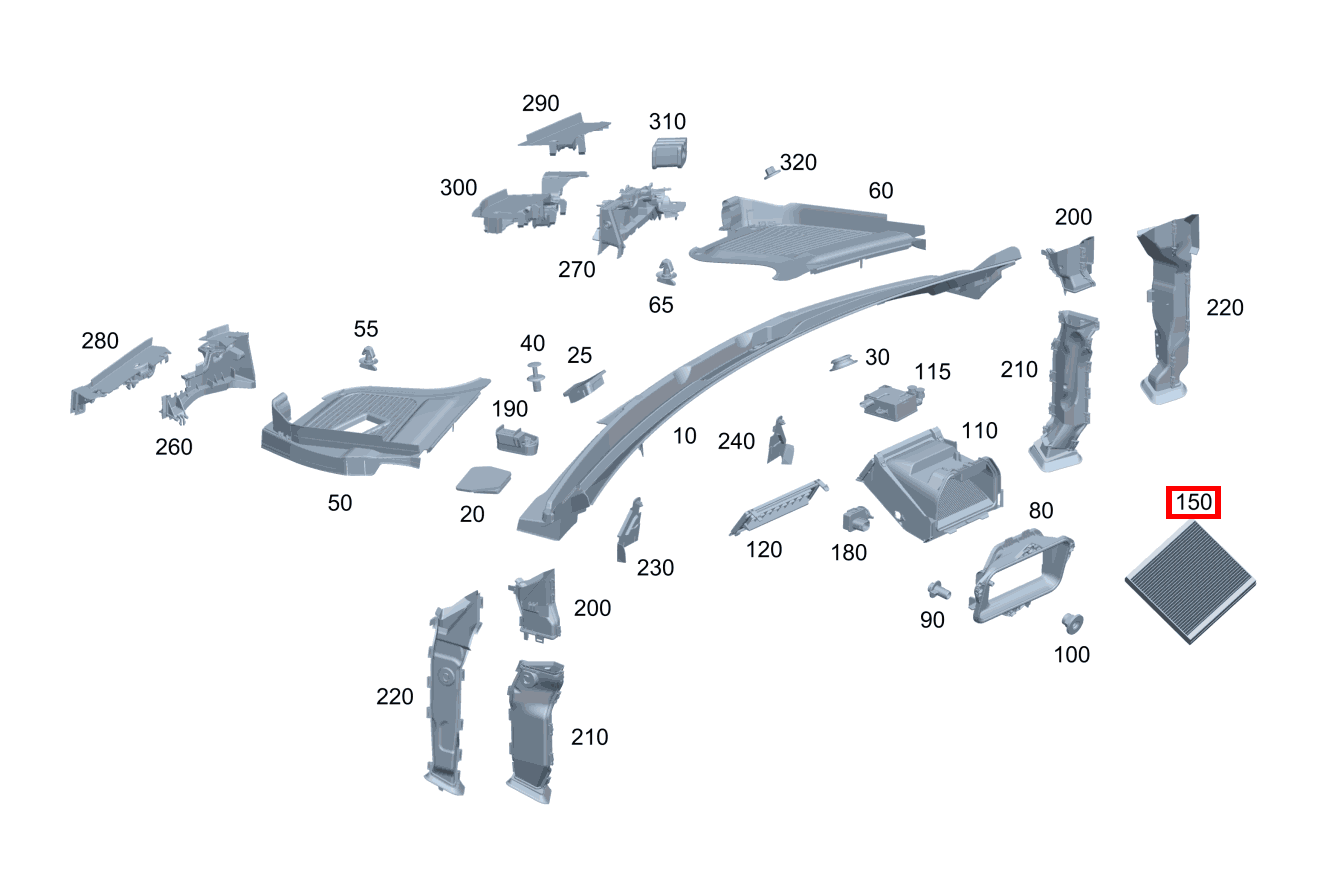 Staubfilter Filter Mercedes-AMG GLS 63 4MATIC+ 167 Staubfilter Filter Mercedes-AMG GLS 63 4MATIC+ 167