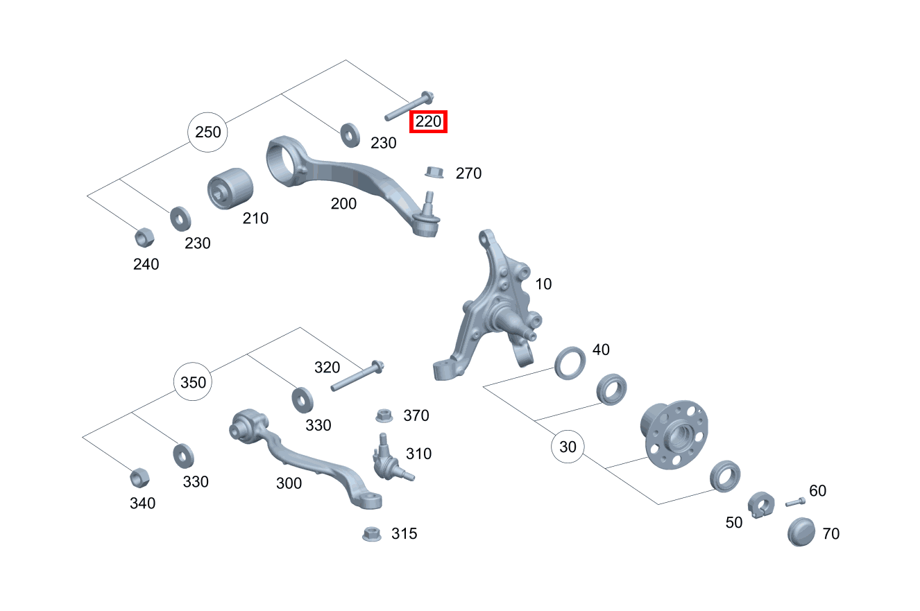EINSTELLSCHRAUBE LENKER NUR FUER EINSTELLARBEITEN E 200 Limousine 213 EINSTELLSCHRAUBE LENKER NUR FUER EINSTELLARBEITEN E 200 Limousine 213