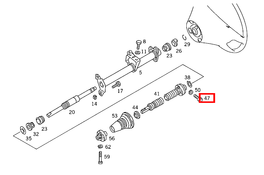 Zylinder-Schraube LENKSPINDEL UNTEN AN LENKSPINDEL OBEN; M8X35 420 SEC COUPE mit Automatic 126 Zylinder-Schraube LENKSPINDEL UNTEN AN LENKSPINDEL OBEN; M8X35 420 SEC COUPE mit Automatic 126