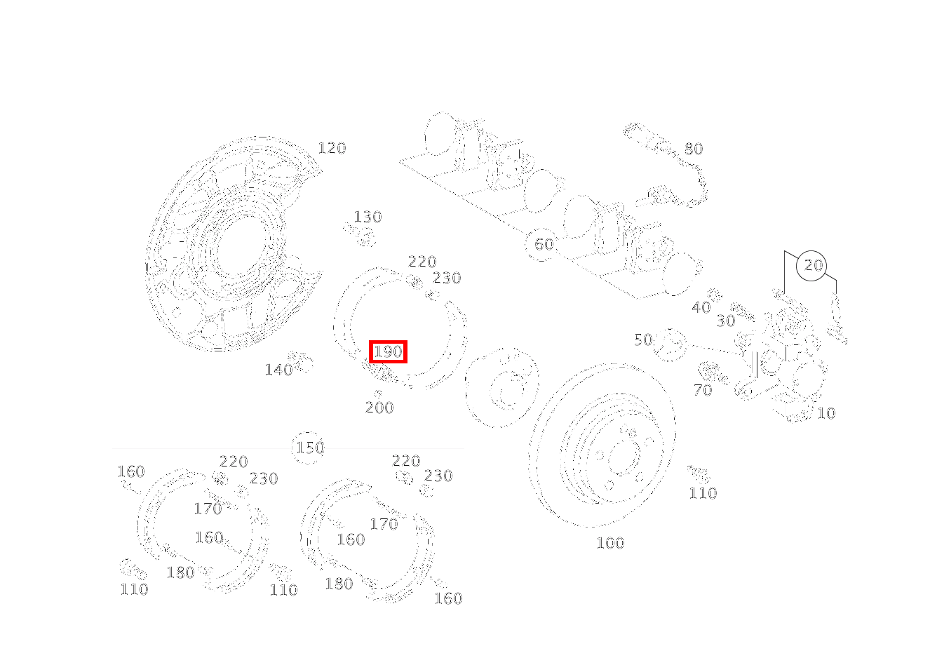 SPREIZSCHLOSS BREMSE BREMSBACKENLAGERUNG C 320 Sportcoupé 203
