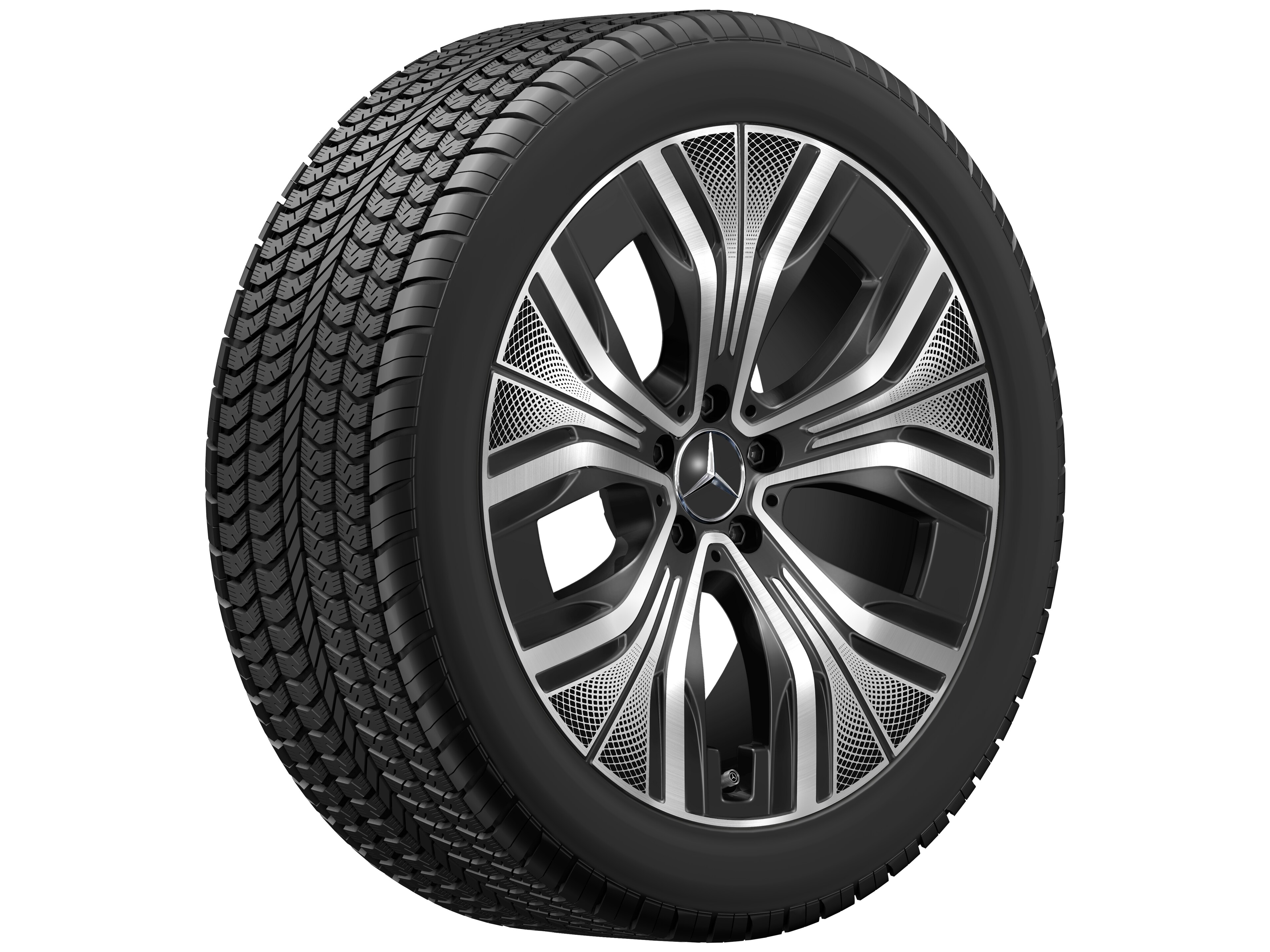 5-Speichen-Rad, Aero, 20 Zoll, bedruckt 8,5 J x 20 ET 38,5, schwarz, glanzgedreht