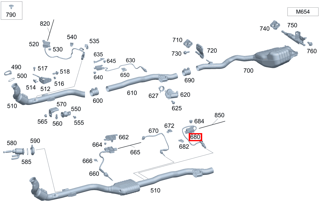 Nox-Sensor AN ABGASLEITUNG MITTE E 350 d Limousine 213