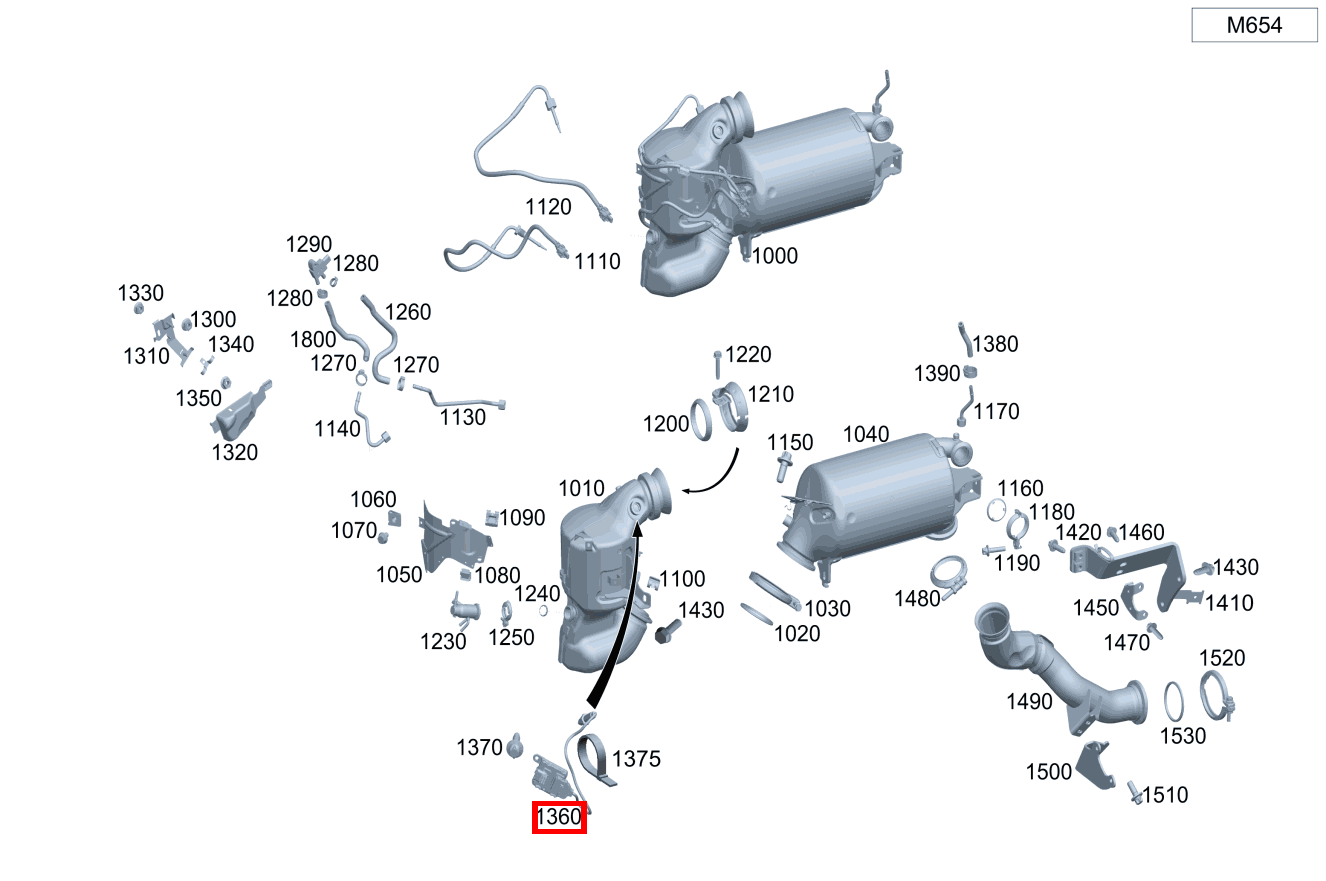 Nox-Sensor Vor Katalysator GLC 220 d 4MATIC 254