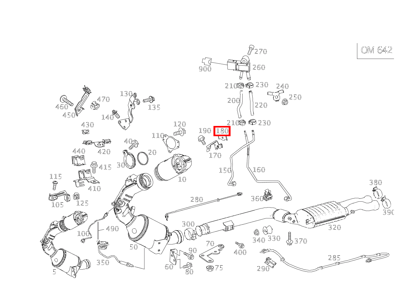 Lasche BEFESTIGUNG DRUCKLEITUNG E350CDI BE CA 207