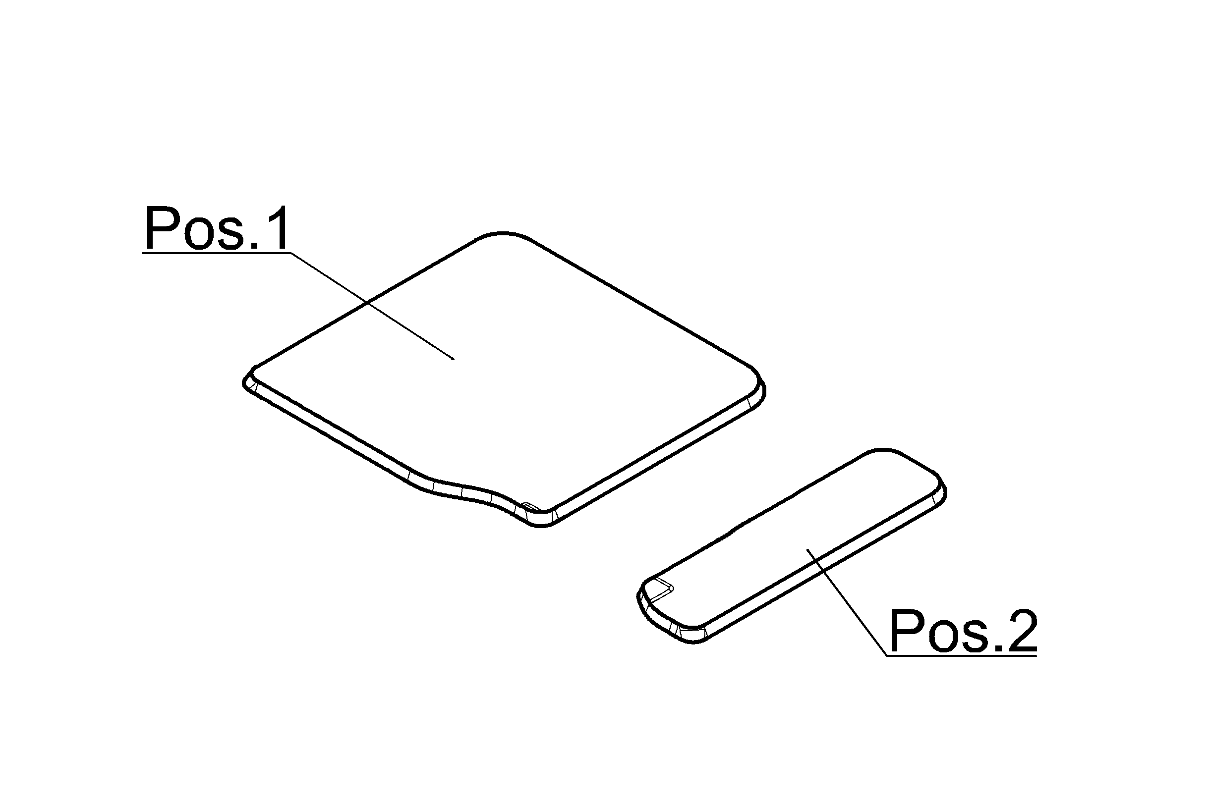 Veloursmatten, 3. Sitzreihe, 2-teilig, schwarz EQS X296
