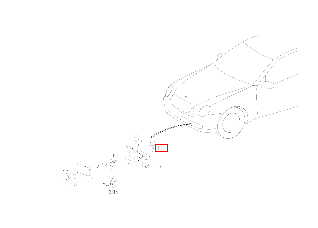 Blechschraube INNENTEIL AN VERKLEIDUNG; 4.8X16 C 320 Sportcoupé 203