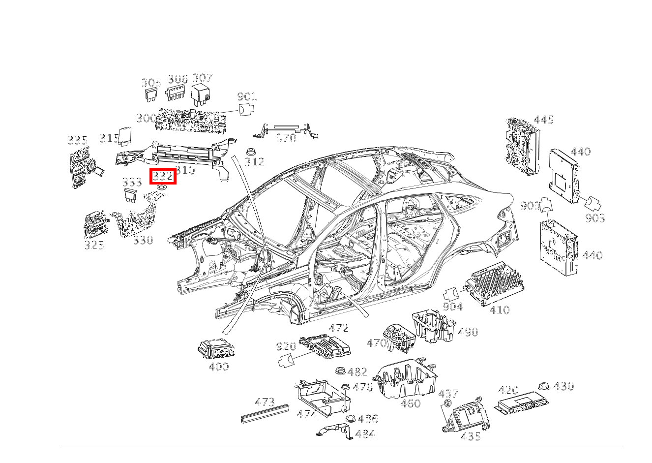 KUNSTSTOFFMUTTER SICHERUNGSDOSE Mercedes-AMG GLE 63 S 4MATIC Coupé 292