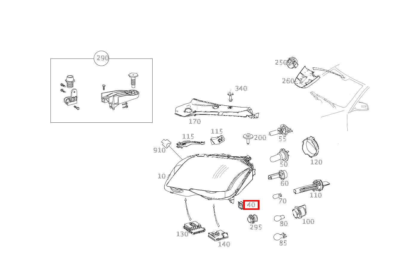 Clipsmutter BEFESTIGUNG SCHEINWERFER , , und weitere kaufen 