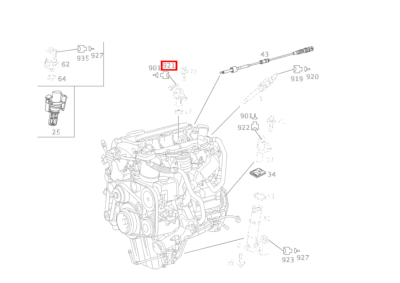 Stecker HALLGEBER NOCKENWELLE 3-PIN;B6/1; 3-PIN SLK2.8 906 Stecker HALLGEBER NOCKENWELLE 3-PIN;B6/1; 3-PIN SLK2.8 906