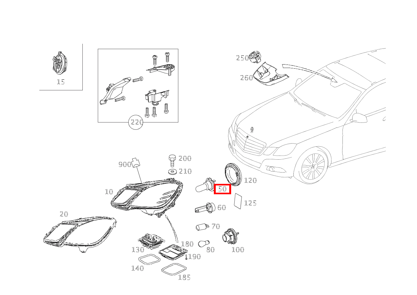 Glühlampe FUER FERNLICHT; H7 12V-55W E 350 4MATIC Limousine BCA 212 Glühlampe FUER FERNLICHT; H7 12V-55W E 350 4MATIC Limousine BCA 212