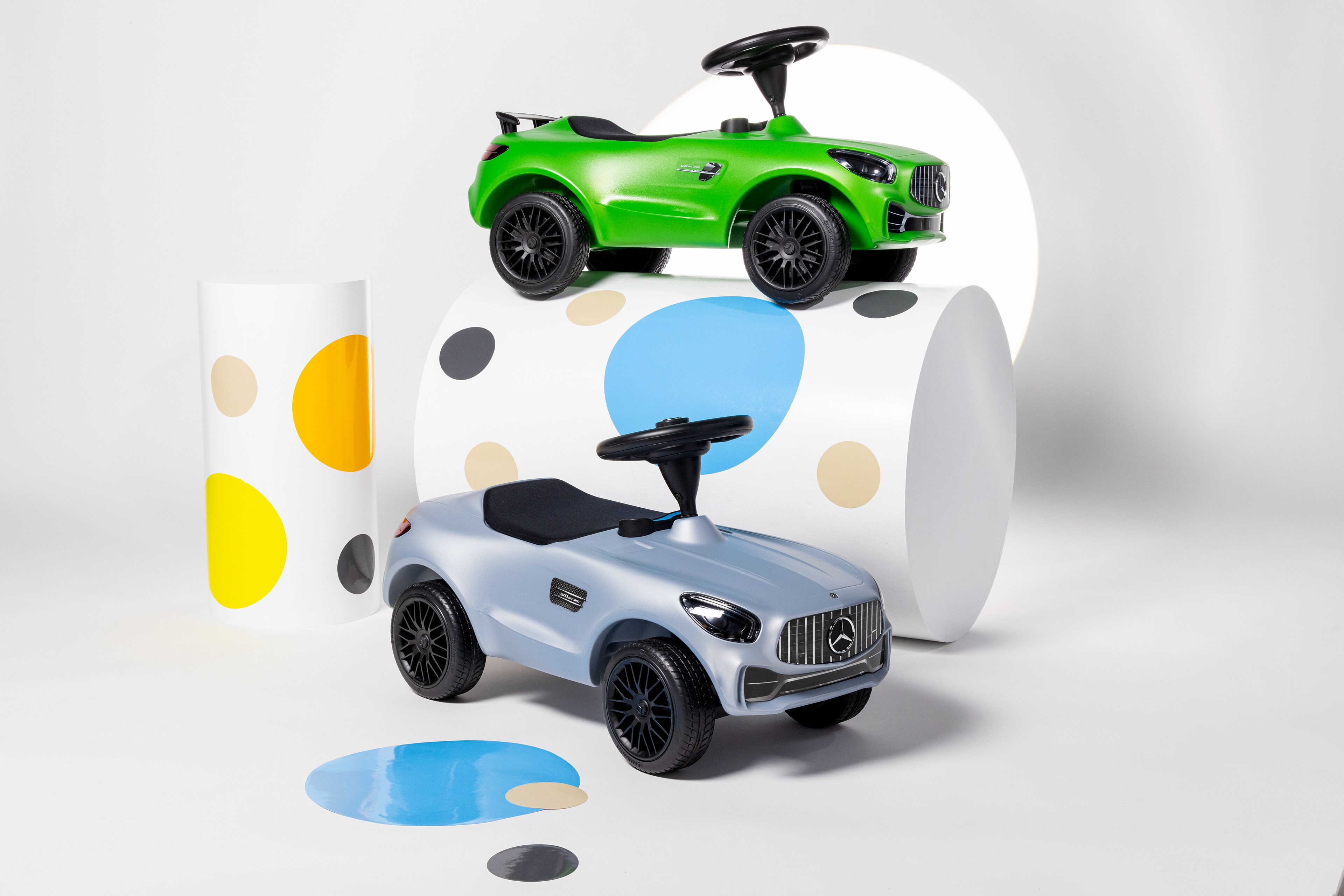 Mercedes-Benz -  Kinderrutscher Bobby-AMG GT, silberfarben