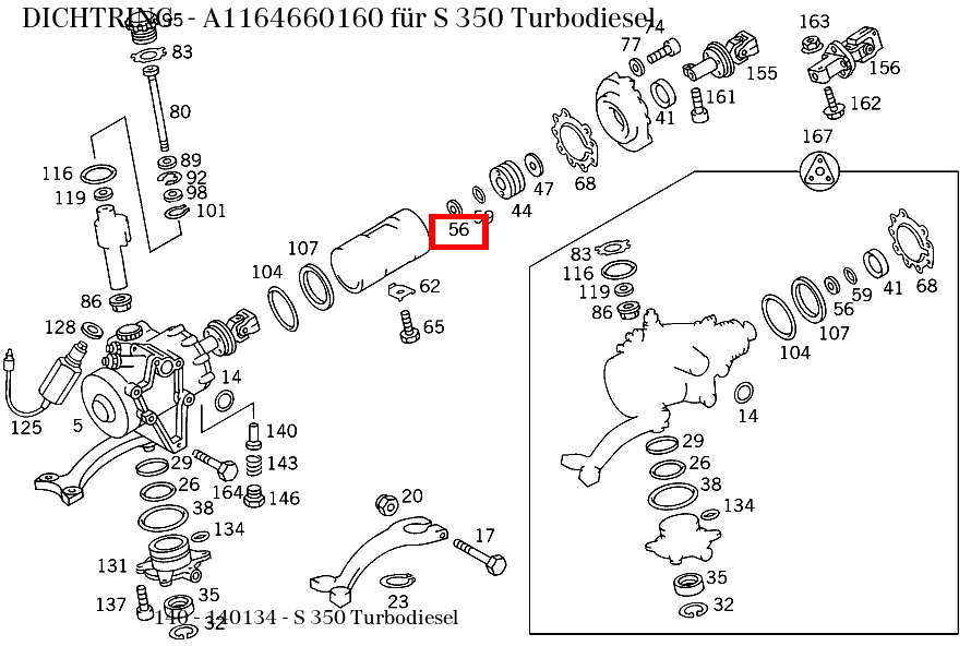 Dichtring S 350 Turbodiesel 140