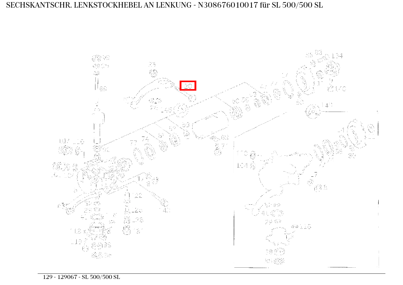 Sechskantschraube LENKSTOCKHEBEL AN LENKUNG M10X1X60 , , und 