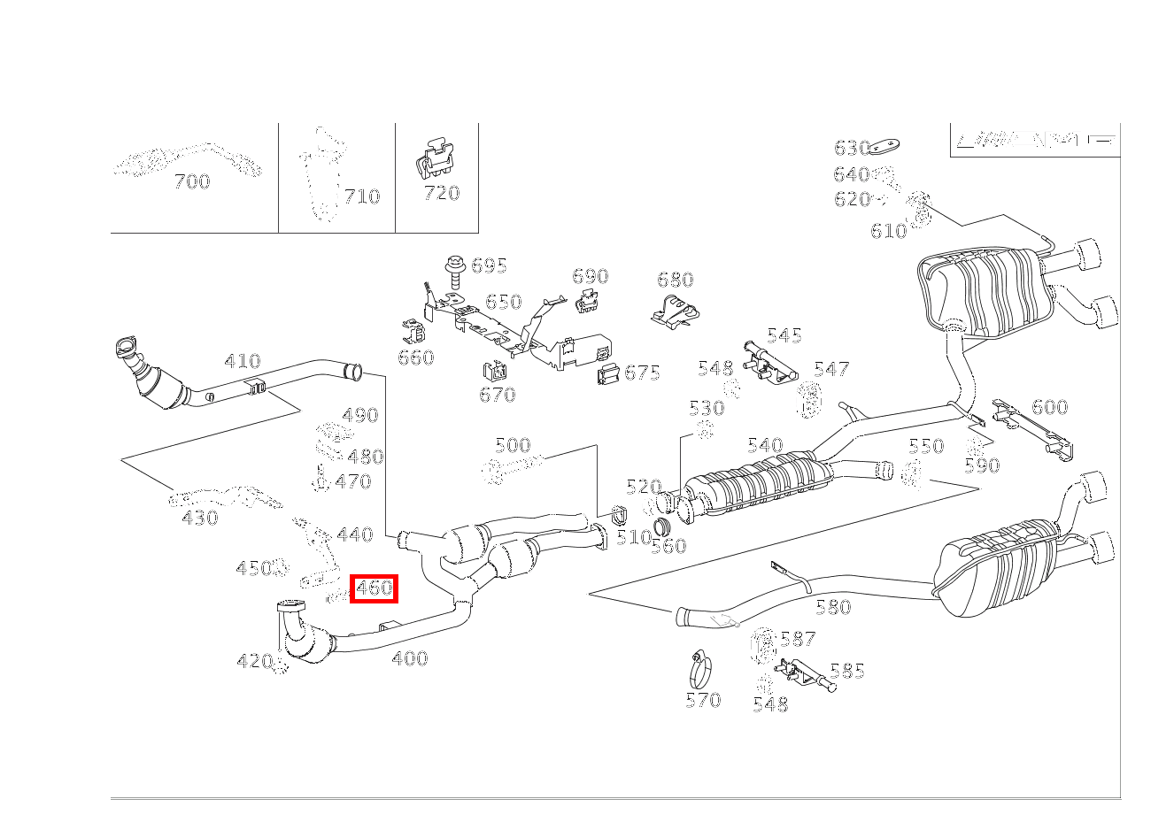 Platte Katalysator an Halter CLS 55 AMG 219 Platte Katalysator an Halter CLS 55 AMG 219