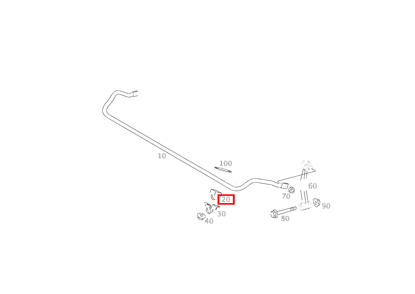Gummilager DREHSTAB SLK 350 Roadster Sportmotor 171