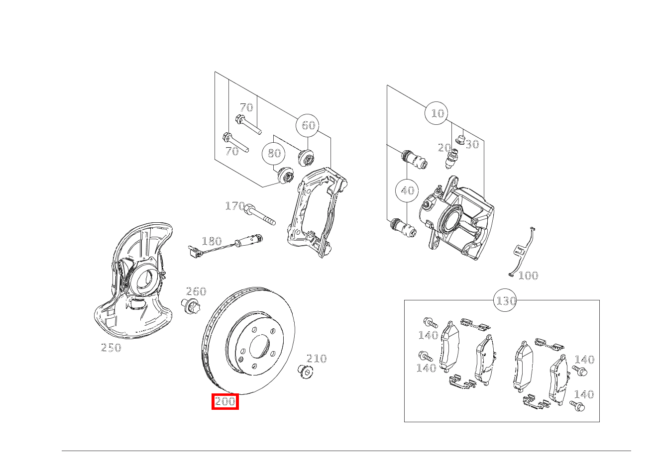 Bremsscheibe belüftet Vorne rechts C250CDI 4M BE 204 Bremsscheibe belüftet Vorne rechts C250CDI 4M BE 204