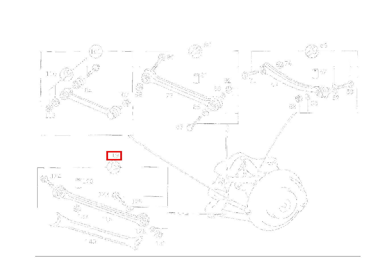 TEILESATZ ZUGSTREBE BEFESTIGUNGSTEILE C 230 220