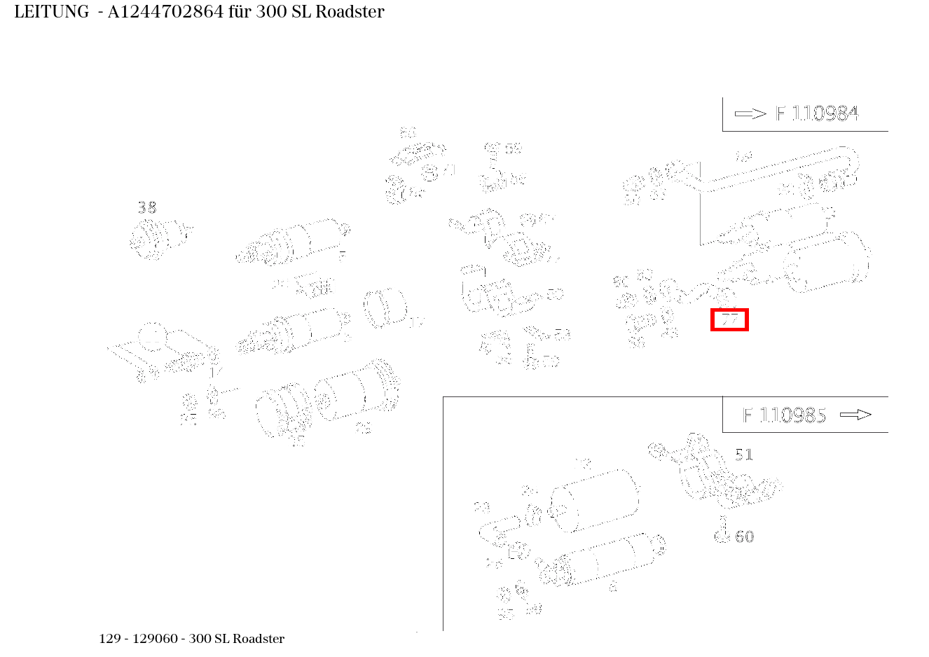 Leitung 300 SL Roadster 129 Leitung 300 SL Roadster 129
