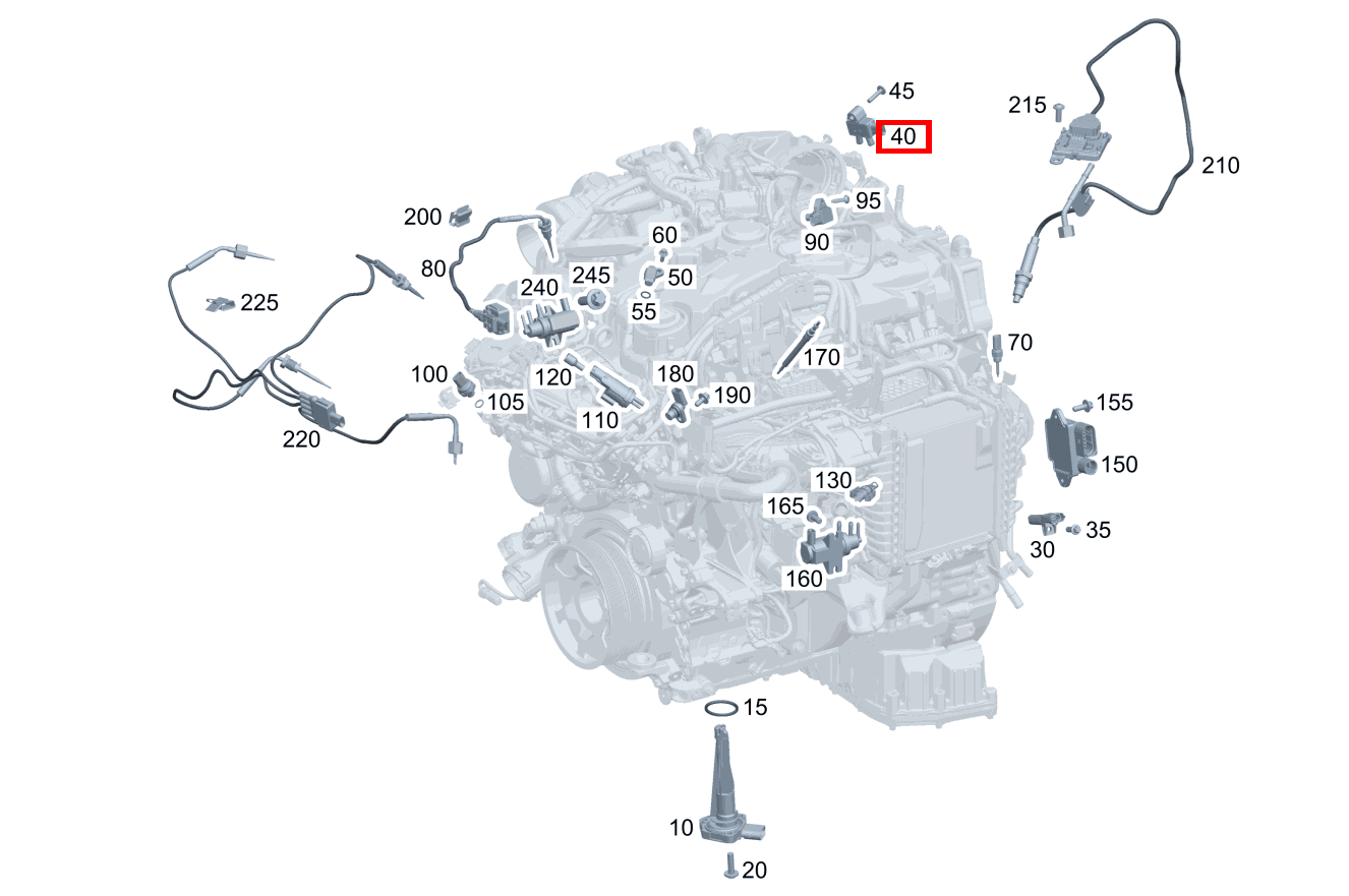 Drucksensor In Abgasrückführventil Niederdruck GLC 300 d 4MATIC Coupé BCA 253 Drucksensor In Abgasrückführventil Niederdruck GLC 300 d 4MATIC Coupé BCA 253