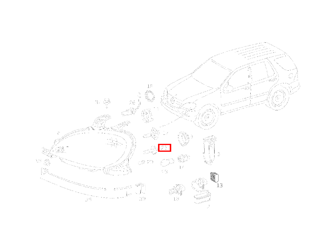 Glühlampe FERNLICHT H7 12V - 55W; H7 12V-55W ML 500 Off-Roader 163 Glühlampe FERNLICHT H7 12V - 55W; H7 12V-55W ML 500 Off-Roader 163